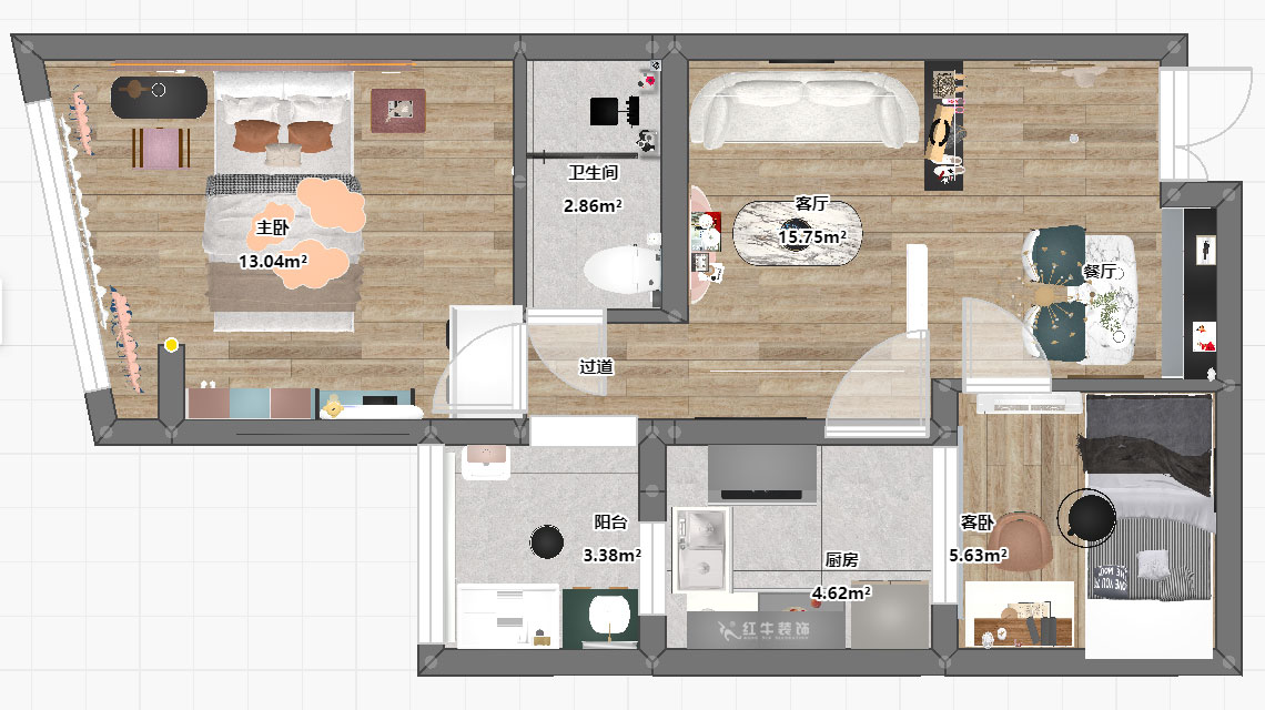 石海升｜蓝天华门2-2-1102-61